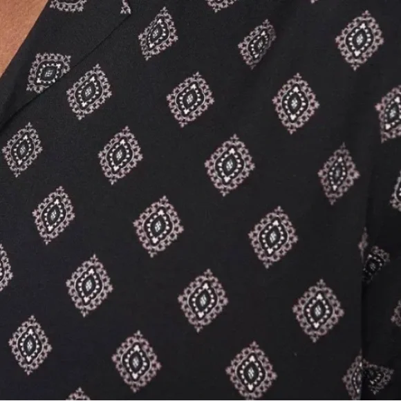 Reiss Joss Medallion Printed Cuban Collar Shirt XXL NWT - Picture 6 of 9